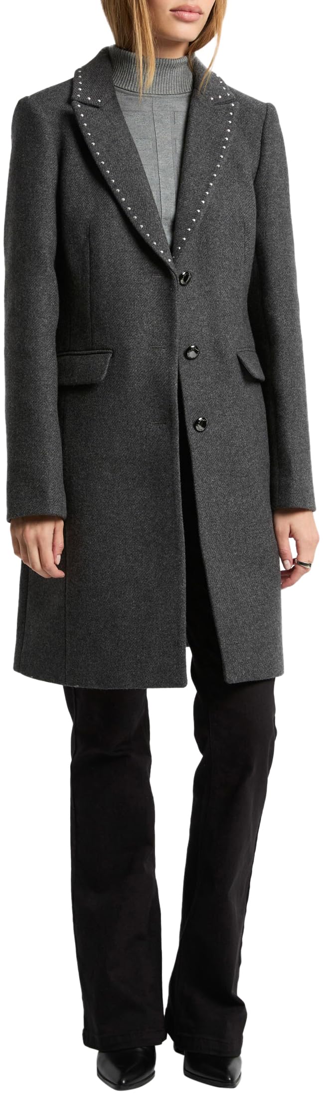 Morgan 242-glam Abrigo, Gris Claro, 44 para Mujer