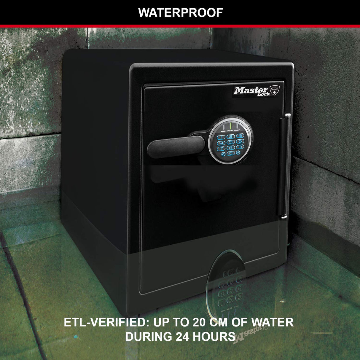 Master Lock Caja Fuerte de Seguridad [Ignifuga y Resistente al Agua] [Combinación Digital] [XX large/56L] -LFW205FYC, Negro, Gris, XX-Large
