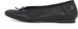 Tommy Hilfiger Bailarinas Mujer Soft Leather con Lazo, Negro (Black), 38