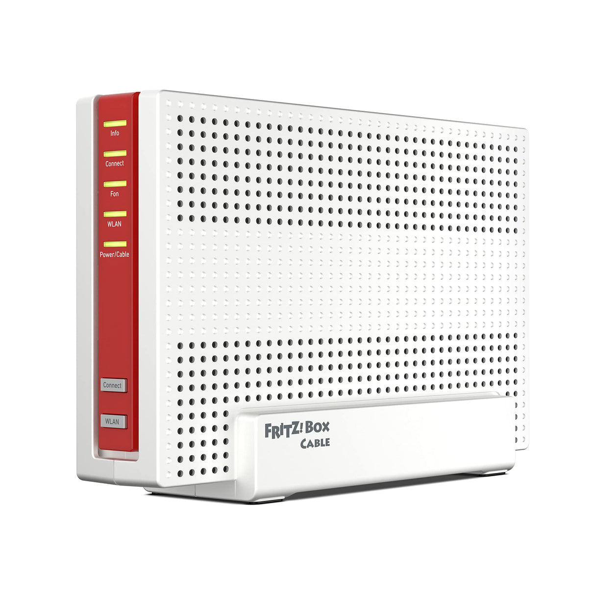 AVM ¡FRITZ! Cable Box 6690 (módem por cable DOCSIS 3.1, Wi-Fi 6 (WLAN AX) 4x4 con 4800 Mbps (5 GHz) + 1200 Mbps (2,4 GHz), 1 puerto LAN de 2,5 Gigabits, USB 3.0, DECT), blanco/rojo