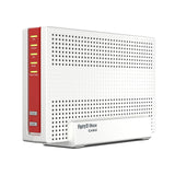AVM ¡FRITZ! Cable Box 6690 (módem por cable DOCSIS 3.1, Wi-Fi 6 (WLAN AX) 4x4 con 4800 Mbps (5 GHz) + 1200 Mbps (2,4 GHz), 1 puerto LAN de 2,5 Gigabits, USB 3.0, DECT), blanco/rojo