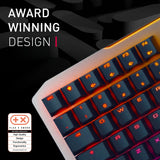 CHERRY MV 3.0, Teclado Gaming Mecánico con Iluminación RGB, Distribución de Teclado Alemán (QWERTZ), Diseño de Aluminio Brillante, Switches CHERRY MV (VIOLA), Negro