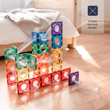 CONNETIX Azulejos Magnéticos Pack Circuito de Bolas Arcoíris, 92 Piezas