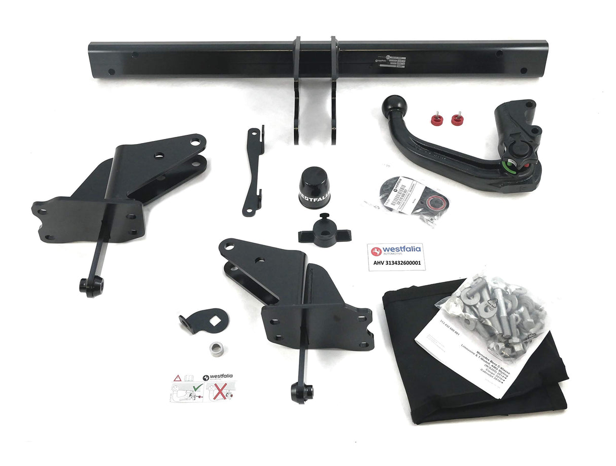 Westfalia Enganche Desmontable para Mercedes Clase C Sedán (W205) y Estate (S205) (03/2014-02/2021), Coupé (C205) y Cabriolet (C205) (desde 10/2015)