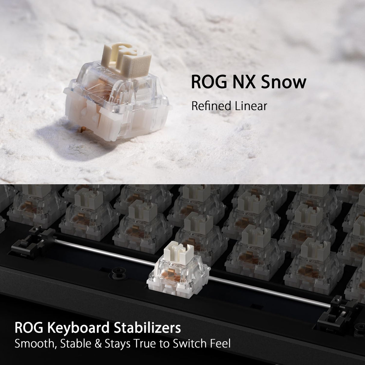 ASUS ROG Strix Scope II 96 - Teclado Gaming inalámbrico (Accesos rápidos, Control multifunción, interruptores ROG NX Intercambiable, Teclas doubleshot, 3 ángulos de inclinación), QWERTY español