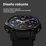 Amazfit T-Rex 3 Pro Reloj Inteligente Outdoor 48 mm, Pantalla AMOLED de Zafiro, Bisel de Titanio, GPS de Banda Dual, Mapas Sin Conexión, Linterna Incorporada, 25 Días de Batería, para Android iPhone