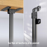 ONKRON Soporte TV Techo de 32 a 80 Pulgadas - Base para TV en Color Negro con Carga de hasta 68 kg - Soporte Television con MAX VESA 600x400 mm/Brazo Television Inclinable con Altura Regulable N2L-B