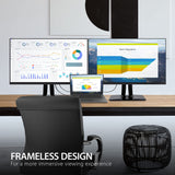 ViewSonic VP2756-2K - Monitor IPS de 27 Pulgadas, QHD, sin Bordes en 3 Lados, 100% sRGB, Certificado Pantone, 5ms, 350 nits, HDMI, DisplayPort, USB-C, rotación-Auto, Regulable en Altura