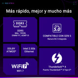 ASUS ROG Strix B860-F Gaming WiFi, Placa Base ATX, preparada para PCs con IA Avanzada, 16+1+2+1 etapas de Potencia, Ranuras DDR5, PCIe 5.0, Cuatro Ranuras M.2, WiFi 7, iluminación Aura Sync RGB