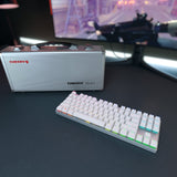CHERRY MX 8.2 TKL Wireless, Teclado Mecánico Inalámbrico de Gaming sin Teclado Numérico, Distribución Alemana (QWERTZ), con Maletín Metálico de Transporte, Switches MX BROWN, Blanco