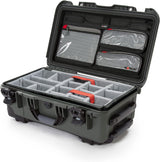 Nanuk 935 - Funda rígida Impermeable con Ruedas, Divisor Acolchado y Organizador de Tapa, Color Verde Oliva