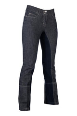 HKM Pantalones Jodhpur -Miss Blink- 1/1 Alos Besatz6169 para Mujer, 6169 Azul Vaquero Azul Oscuro, 40 EU