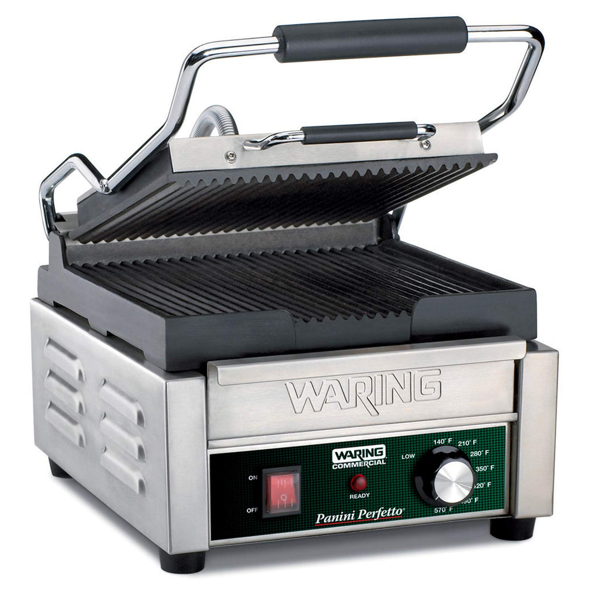Waring Commercial Parrilla para sándwiches, Negro y Gris