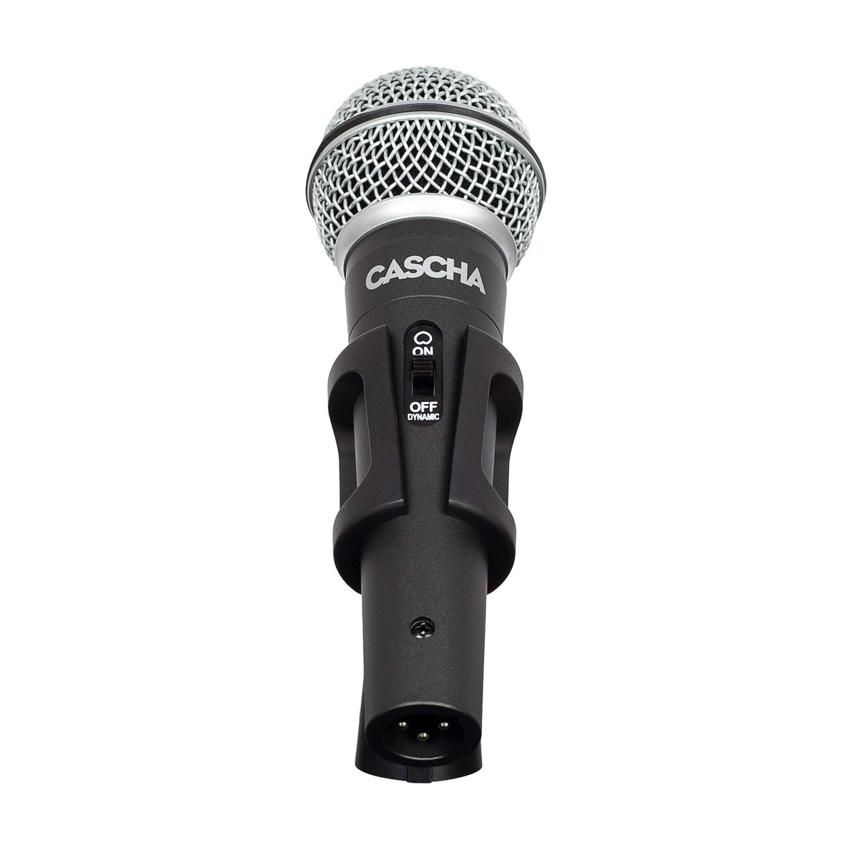 Cascha HH 5080 Stage - Micrófono dinámico para escenario con interruptor de encendido/apagado, incluye cable XLR de 3 m y abrazadera de micrófono, ideal para conciertos y espectáculos en directo y