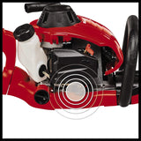 Einhell Recortasetos a gasolina motor de dos tiempos refrigerado por aire - GE-PH 2555. 0,85 KW, capacidad 0,33 litros, longitud de la espada 61 cm, espaciado entre dientes de 28 mm