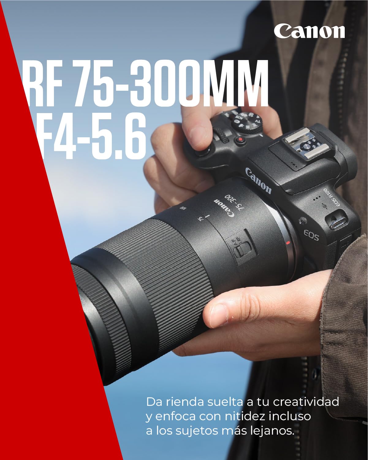 Canon Objetivo RF 75-300mm F4-5.6 | Teleobjetivo Zoom Ligero para Fotografía de Naturaleza y Deportes | Enfoque Automático y Revestimiento Super Spectra | Compatible con Cámaras Canon EOS R