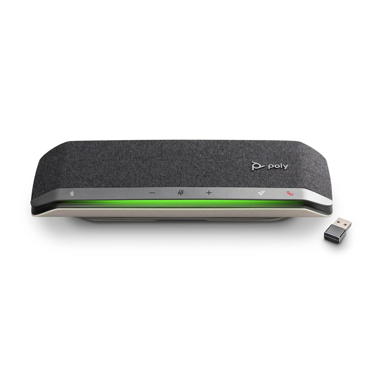 Altavoz manos libres inteligente Poly Sync 40+ - Espacios de trabajo flexibles - Se conecta a PC mediante un adaptador BT600 y a teléfonos inteligentes a través de Bluetooth - Funciona: Teams y Zoom
