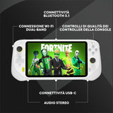 Logitech G Cloud Gaming Handheld, Consola Portátil con Batería de Larga Duración, Pantalla Táctil 1080P de 7 in, diseño ligero, Xbox Cloud Gaming, NVIDIA GeForce NOW, Google Play, Enchufe EU, Blanco