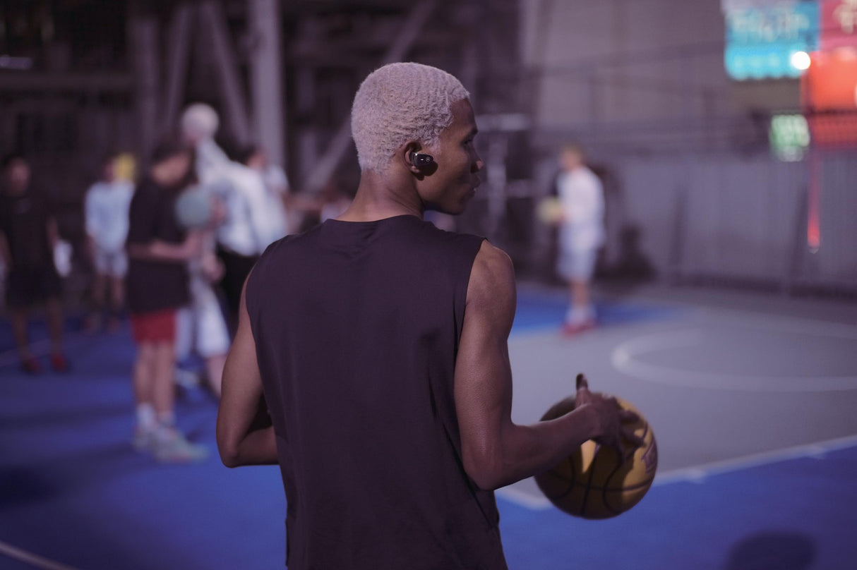 Yamaha TW-ES5A Auriculares In-Ear Deportivos True Wireless Bluetooth con Listening Care, Micrófono con Diseño Avanzado, Resistente al Agua y al Sudor IPX7 - Negro