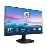Philips Monitor LCD Full HD 273V7QDSB/00, Monitor IPS (Full HD, 1920 x 1080, Sin bordes, Flicker Free, Low Blue Mode, VESA, VGA + HDMI + DVI), 27", Negro