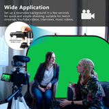 Neewer 5 x 7 pies / 1,5 x 2 m - Fondo plegable con soporte de 8,5 pies / 2,6 m, panel de fondo verde azul verde reversible 2 en 1 para estudio de fotografía, transmisión en vivo, videollamadas, juegos