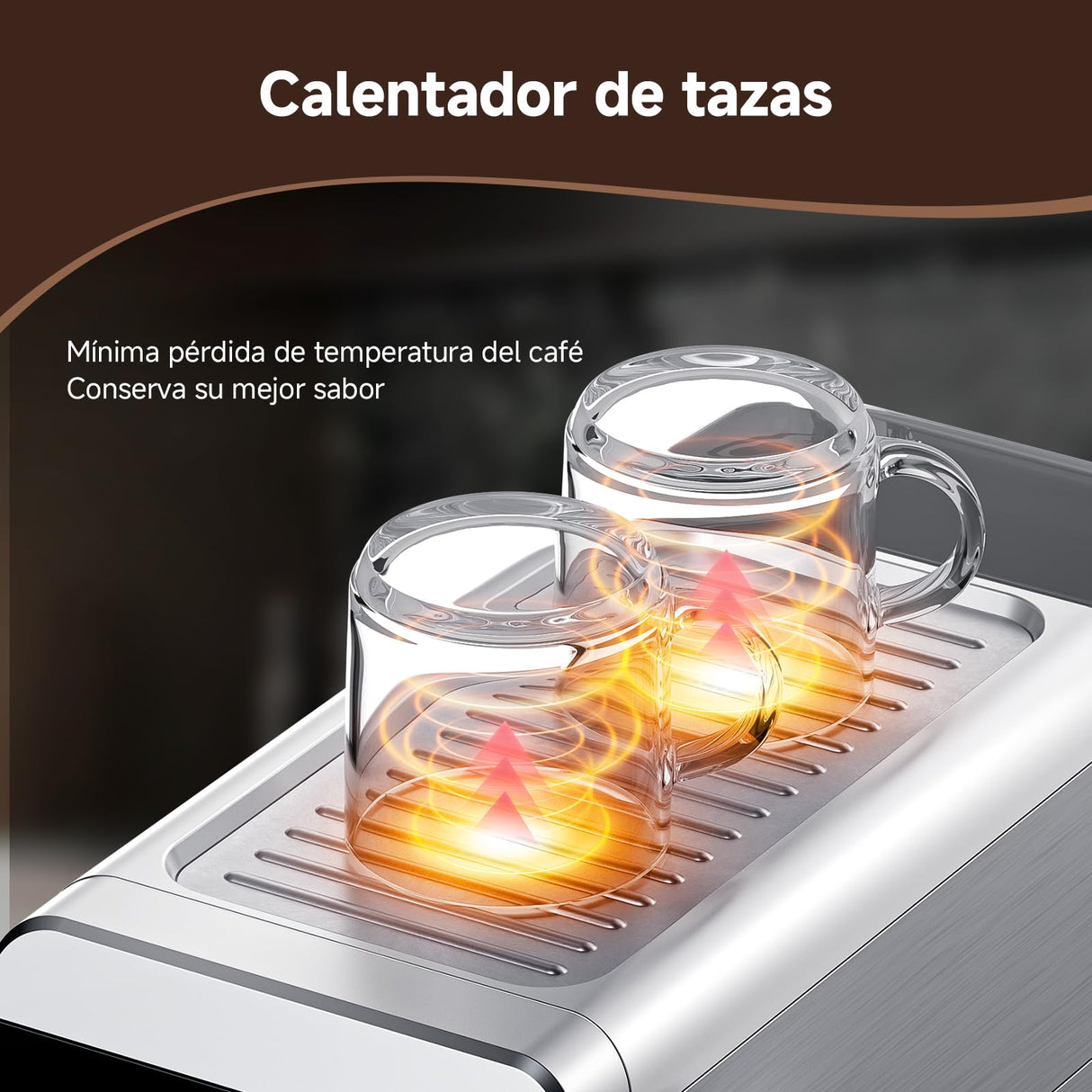 AMZCHEF Cafetera Espresso de 20 Bares con Pantalla LED Cafetera Todo en Uno con Depósito Extraíble de 1,2 Litros para Regalos del Hogar Cafetera Latte Compacta de Acero Inoxidable, 1350W