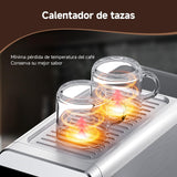 AMZCHEF Cafetera Espresso de 20 Bares con Pantalla LED Cafetera Todo en Uno con Depósito Extraíble de 1,2 Litros para Regalos del Hogar Cafetera Latte Compacta de Acero Inoxidable, 1350W