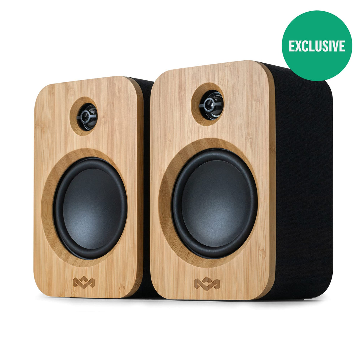 House of Marley Get Together Duo Altavoces de Estantería - Altavoces Activos Bluetooth con Entrada AUX, Compatibles con Tocadiscos y Vinilo, Alta Definición, Diseño Sostenible