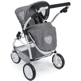 Bayer Chic 2000 637 76 Carrito Emotion All in, 3 en 1 de muñecas, Jeans Gris, de 3 a 6 años.