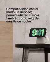Belkin BoostCharge Pro Cargador inalámbrico 2 en 1 con Qi2 de 15 W, estación de Carga con MagSafe para iPhone Series 16, 15, 14, 13 y 12, Apple Watch, AirPods y Otros, Fuente de alimentación, Beis