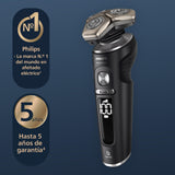 Philips Serie 9000 Prestige Afeitadora Eléctrica Hombre, Máquina de Afeitar Barba con Barbero, 72 cuchillas, Motor Digital, 60min de uso, Seco y Húmedo, Recargable, Centro de Limpieza, SP9840/31, Mate