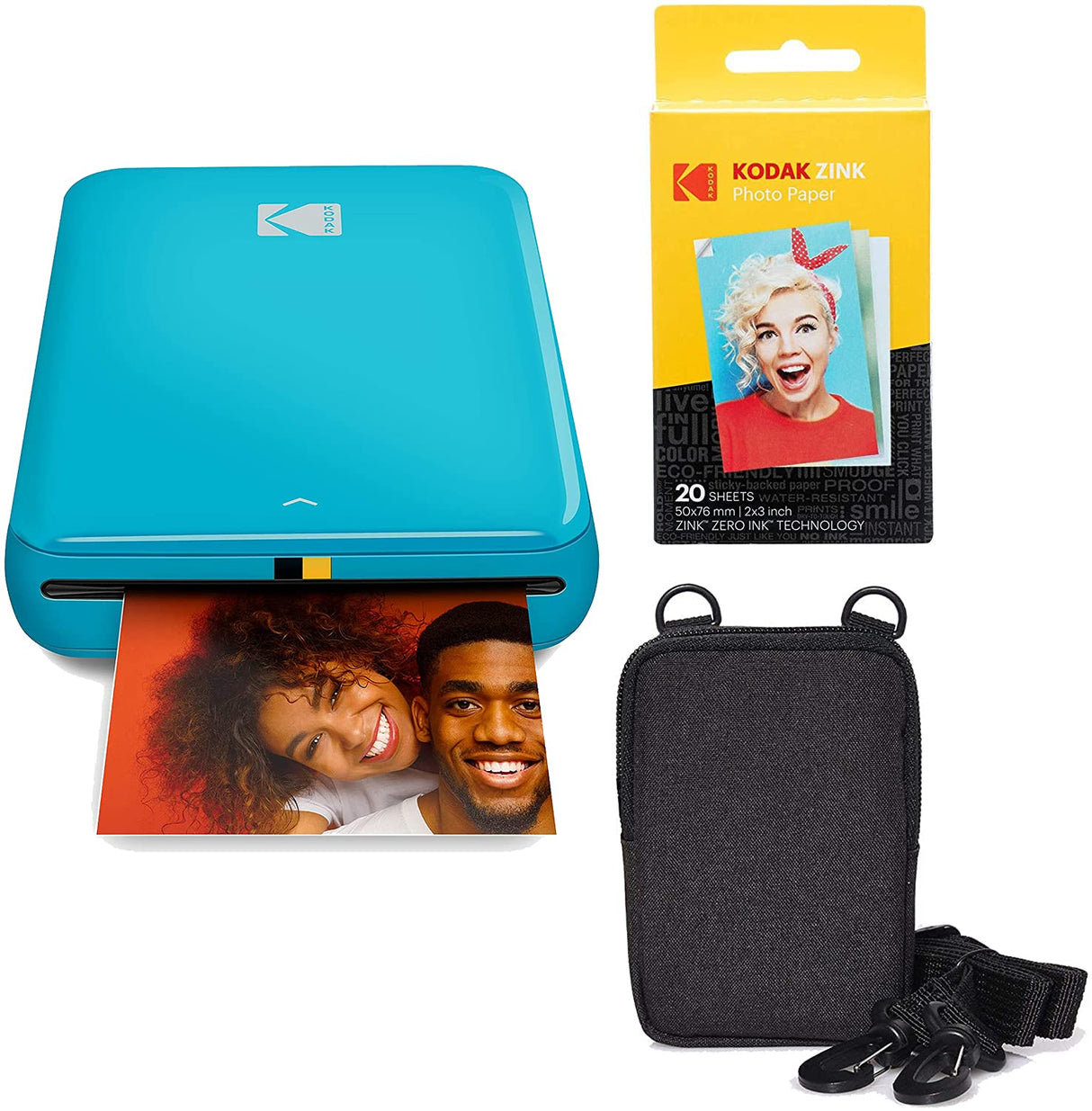 KODAK Step Impresora Móvil com Tecnologia Zink (Azul) Kit de Viaje