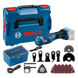 Bosch Professional 18V System multiherramienta a batería GOP 18V-34 (motor Brushless sin escobillas, Vibration Control, con varias cuchillas, 1 plato de lija, 5 hojas de lija, 5 accesorios en L-BOXX)