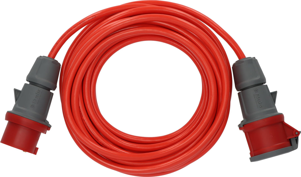 Brennenstuhl BREMAXX Cable alargador CEE 400V/16A (Cable de 10 m, 5 Polos, Uso en Exteriores hasta -35°C, Fabricado en Alemania) Rojo