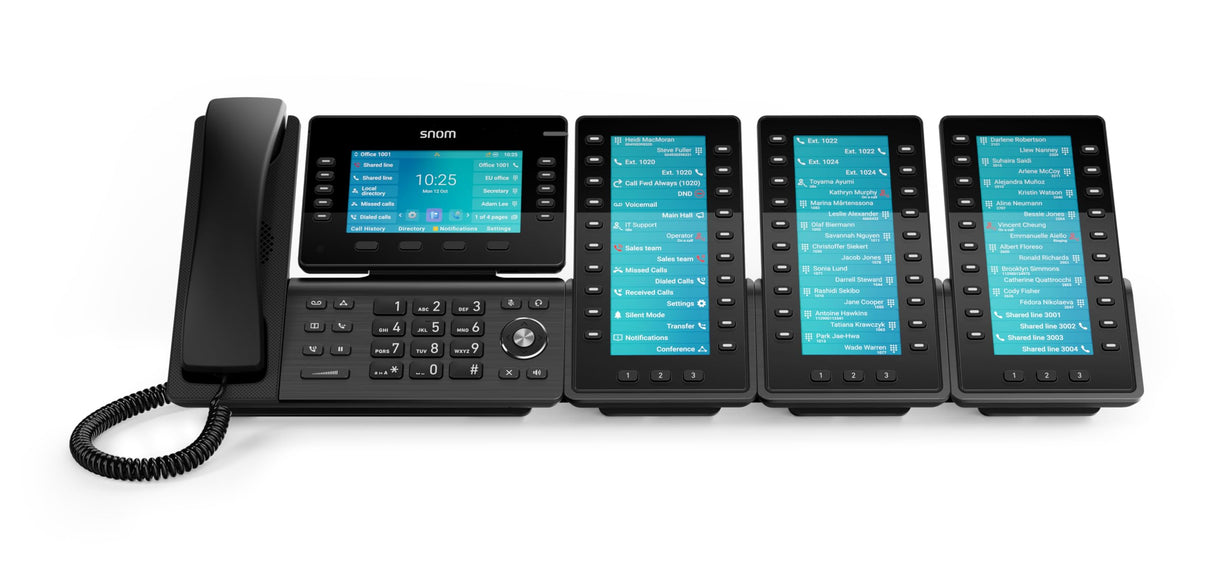 Snom Módulo de expansión D8C para teléfonos con Cable D8xx - Pantalla a Color TFT de 6,8 con 60 Teclas programables - USB Plug-and-Play para administración inalámbrica de teléfonos en la Oficina