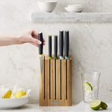 Joseph Joseph Elevate Knives - Set de 5 Cuchillos con Portacuchillos de Bambú - Multicolor