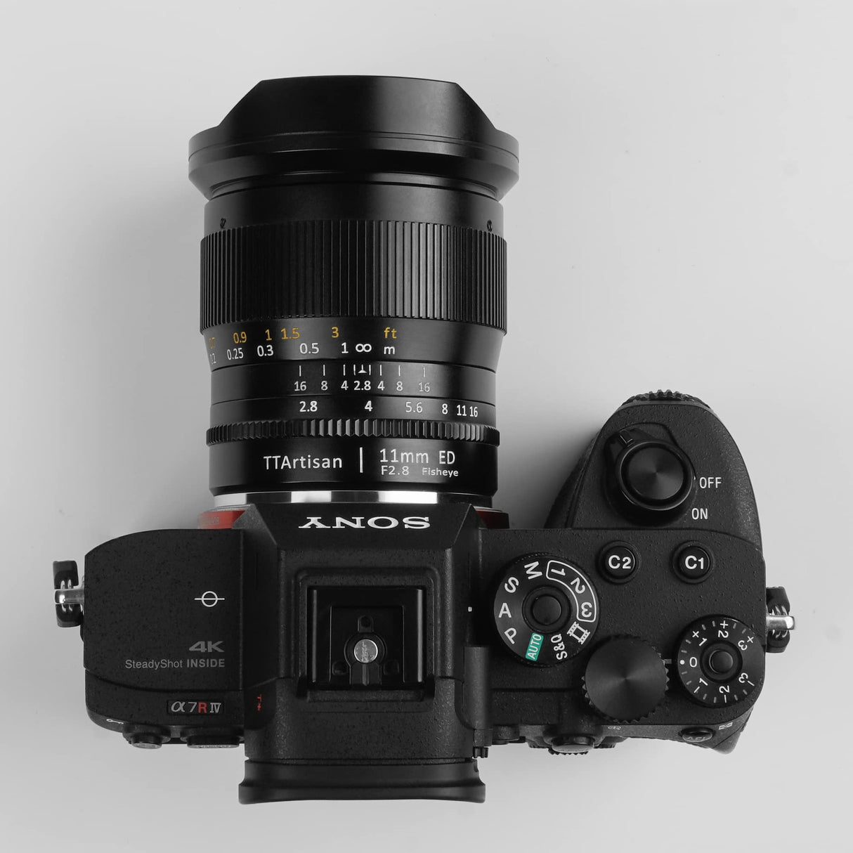 TT Artisan - Lente Ojo de pez de 11 mm f 2.8 conexión Sony E Mount Lente Ultra Gran Angular para Formato Completo en Carcasa de Aluminio, ángulo de Imagen de 180 Grados, 11 mm, F2.8, Negro