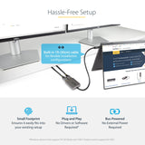 StarTech.com Adaptador USB-C a HDMI Doble, Hub MST USB Tipo C, Divisor Extensor de Monitor HDMI 4K 60Hz, HDR, Cable Extra Largo, Solamente para Windows (MST14CD122HD)