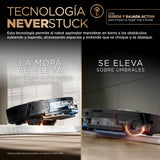 Shark PowerDetect Robot Aspirador y mopa 2 en 1, Base NeverTouch Pro con Limpieza, Carga y Vaciado automáticos, 60 días, navegación 3D y LiDAR, NeverStuck, WiFi/App, Negro, RV2800ZEEU