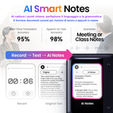 Auriculares inalámbricos TWS AI Smart Ikko Active Buds: Auriculares con cancelación de Ruido, conexión Bluetooth, función traductor instantáneo, 4G SIM, WiFi, hasta 30 Horas de autonomía, ChatGPT