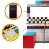 WOOMAX Cocina de Juguete con luz y Sonido, Cocinita de Madera Infantil, Bar Retro, Medidas 90,2x58,4x104,1cm, Juguete para niños y niñas (85287)