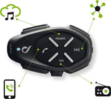INTERPHONE Link HD - Doble – Intercomunicador para Casco de Moto, estéreo, Alta fidelidad, 40 mm, Uso piloto – piloto, Distancia 300 m, autonomía 20 Horas, GPS, TFT, Impermeable IPX67