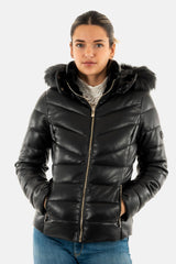 Morgan 242-gkidia Chaqueta de Plumas, Negro, 36 para Mujer