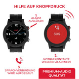 James R9 - Reloj de Emergencia y Seguridad para Personas Mayores, detección de caídas, botón de Llamada de Emergencia y Seguimiento GPS, podómetro, Monitor de frecuencia cardíaca, aplicación Familiar