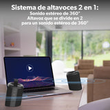 T'nB - Altavoz Bluetooth portátil 2 en 1, Resistente al Agua, Flotante, Resistente al Agua, estéreo, Bluetooth 5.0 Compacto, Controles Integrados, Altavoz inalámbrico, Color Negro