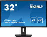 iiyama XB3288UHSU-B5 32" Panel VA, 3840x2160 UHD, 15cm Regulable en Altura, Pivotante, 300cd/m², 3ms, FreeSync, Altavoces, DisplayPort, 2xHDMI, USB3.0x2
