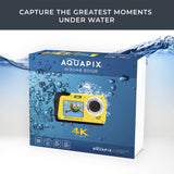 Easypix W3048 Edge Yellow - Cámara Sumergible, 48MP Doble Pantalla