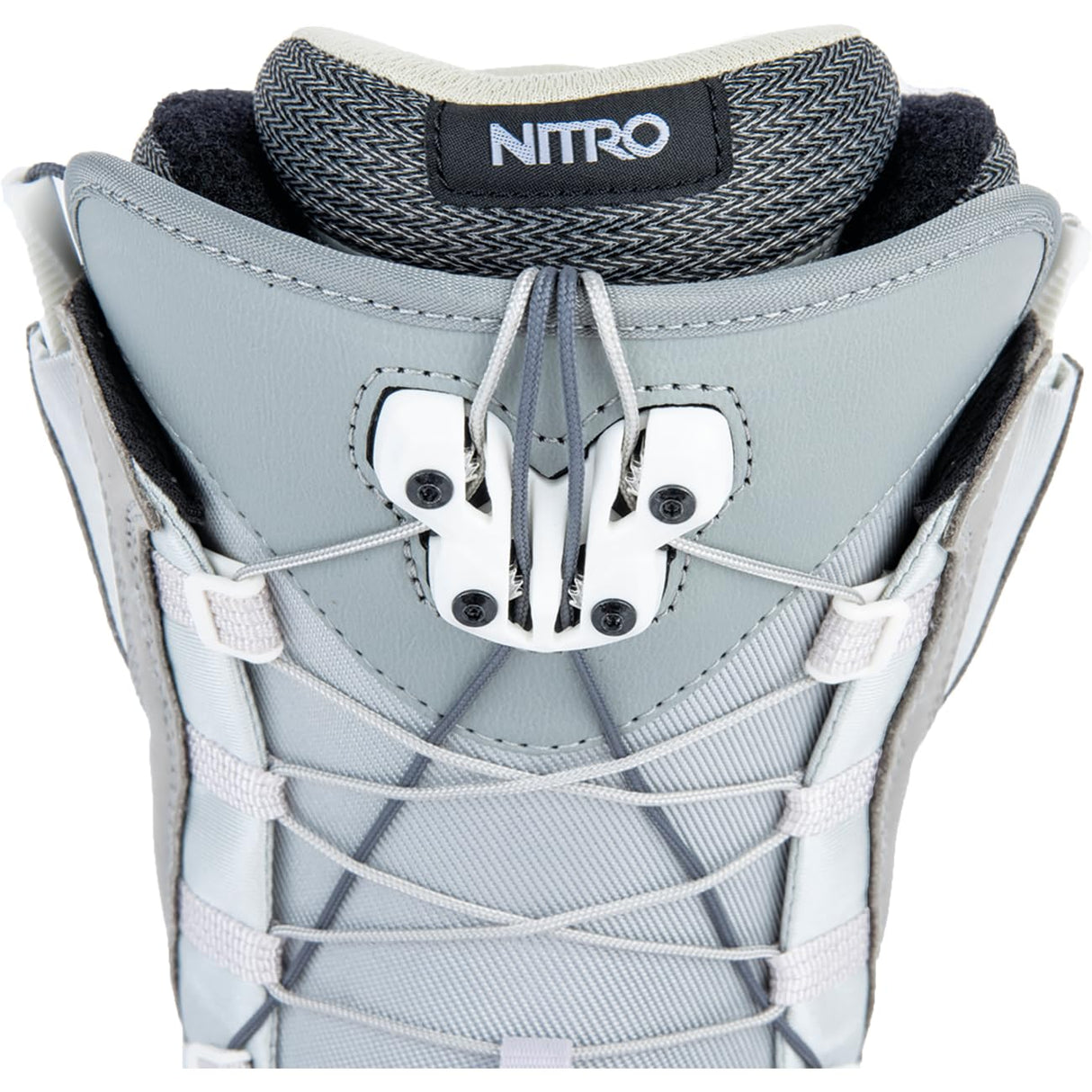 Nitro Bianca TLS Premium All Mountain Freeride Freestyle Sistema de Cordones rápidos Barco Snowboard, Mujeres, Gris, MP 25.5 // EU 39 1/3 // US WMN 8