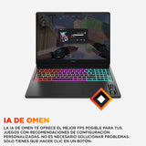 HP OMEN MAX - Ordenador Portátil Gaming de 16" OLED 240Hz (Ultra 7-255HX, 32GB RAM, 1 TB, NVIDIA GeForce RTX 5060 8GB, FreeDos) Negro - Teclado QWERTY Español