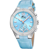 LOTUS Reloj Mujer 18972/3 Connected Caja de Acero Inoxidable 316l Plateado Correa de Piel Azul